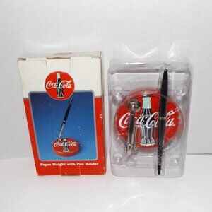 1997 Enesco Coca Cola Paper Weight With Pen Holder #344478 New Other